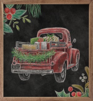 Christmas Chalk Truck III By Mary Urban